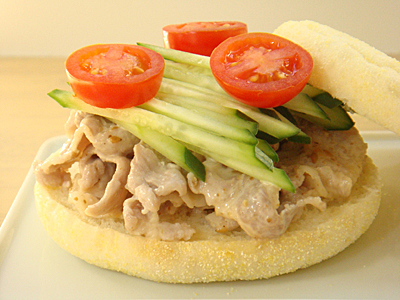 豚しゃぶ♡マフィンサンド