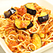 茄子とツナのトマトソースパスタ