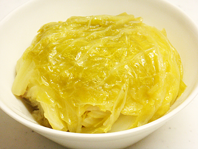 【塾後】キャベツの蒸し煮