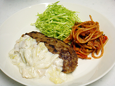 残り物で夕ごはん