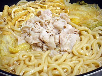 【塾後】鍋焼き肉うどん