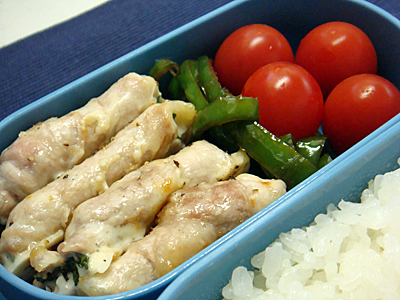 10/3 豚肉の紫蘇チーズ巻き弁当