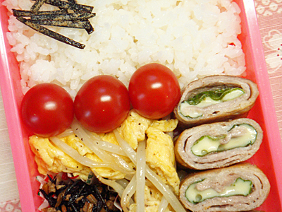 4/19 豚の紫蘇チーズ巻き弁当